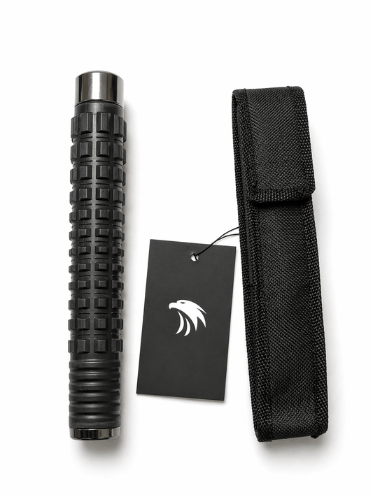 Телескопична стоманена палка Black Airsoft TITAN 52см с калъф – Хром
