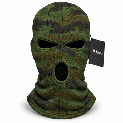 Плетена балаклава с 3 отвора BlackAirsoft TRIAD