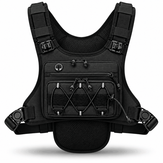 Тактическа нагръдна чанта Black Airsoft Chest Rig Cross