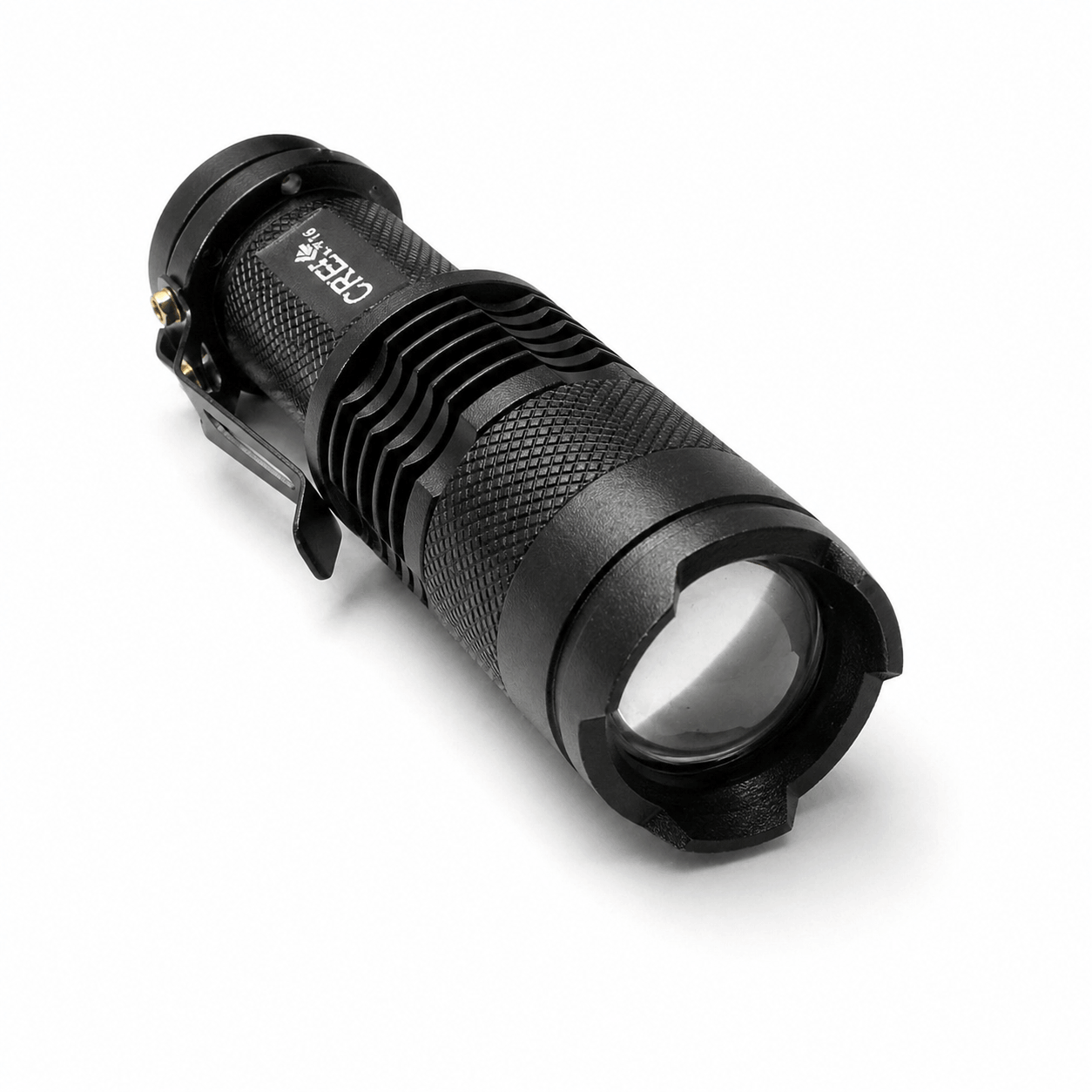 Мини фенер Black Airsoft CREE с презареждаща батерия и зарядно