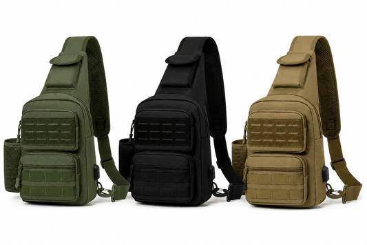 Тактическа кросбоди чанта Black Airsoft Tactical Sling Bag