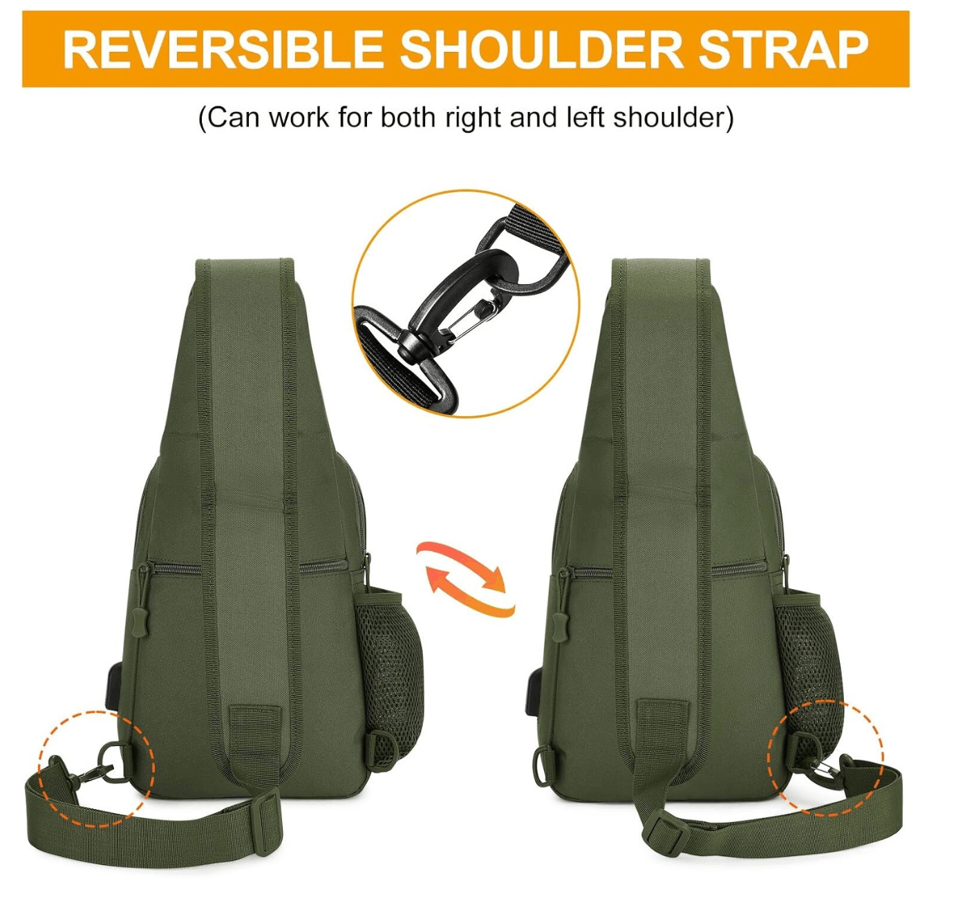 Тактическа кросбоди чанта Black Airsoft Tactical Sling Bag