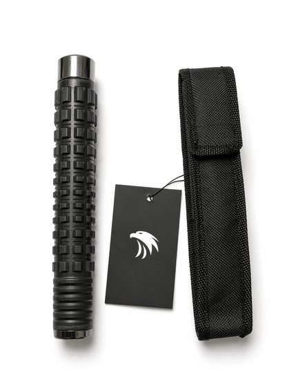 Телескопична стоманена палка Black Airsoft TITAN 52см с калъф – Хром