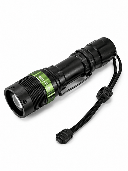 Тактически LED фенер BlackAirsoft GREENFORGE с Zoom, Li-ion батерия