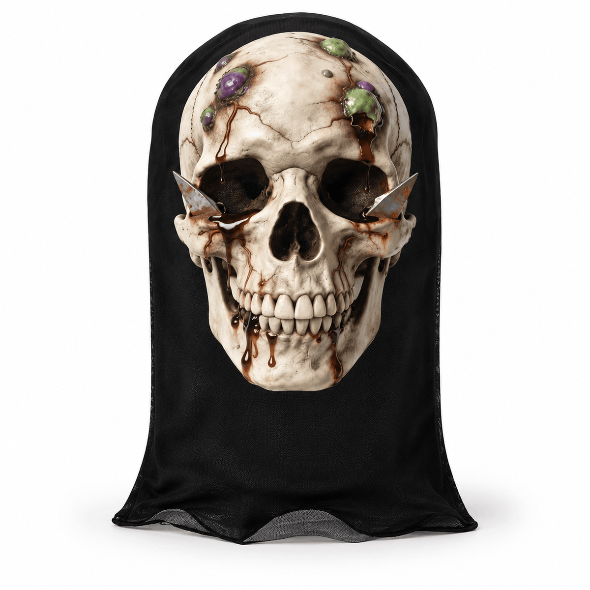Мрежеста маска BlackAirsoft SKULL – Зомби череп