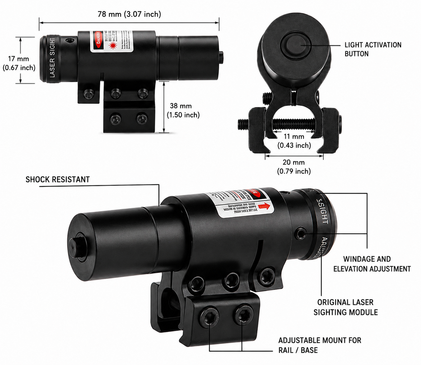 Лазерен прицелTargetBeam Red Dot Laser Sight
