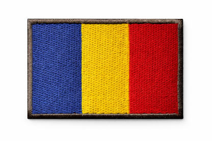 Бродирана нашивка велкро 5х8 см - румънско знаме