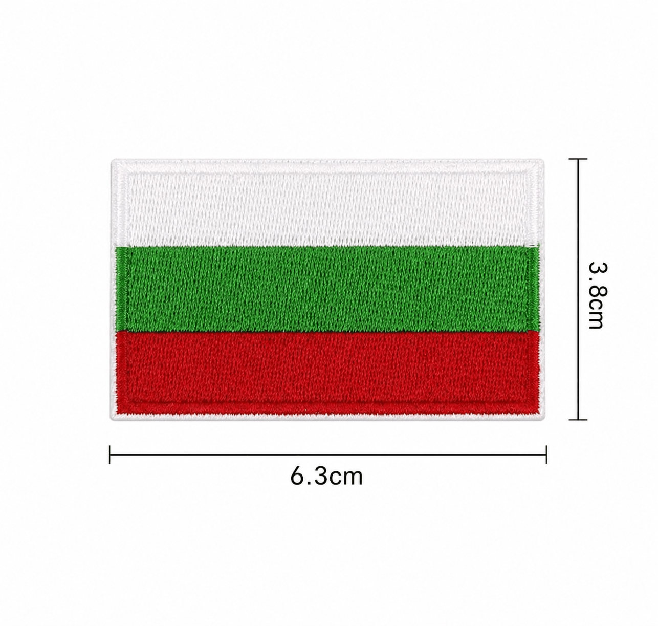 Нашивка българско знаме 6.3x3.8 см – термо лепяща без велкро