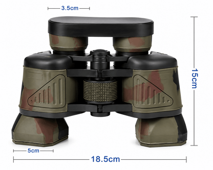 Компактен камуфлажен бинокъл с централно фокусиране