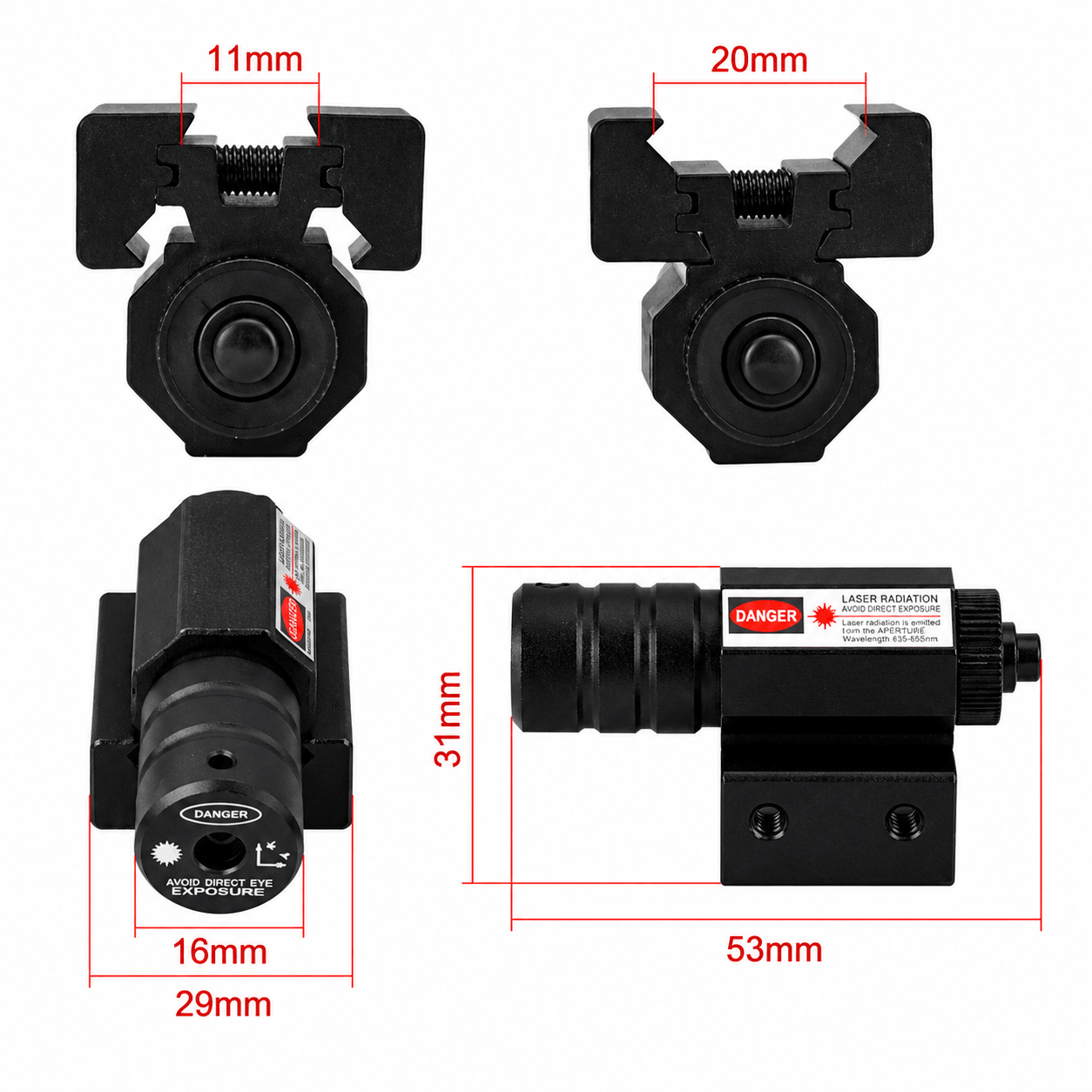 Лазерен модул BlackAirsoft Pressure Switch Red Laser