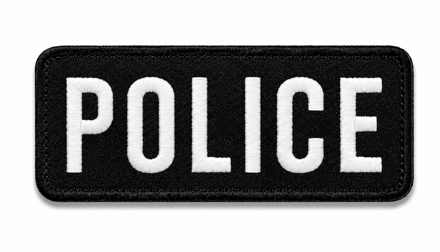Нашивка POLICE 25x9 cm с велкро гръб