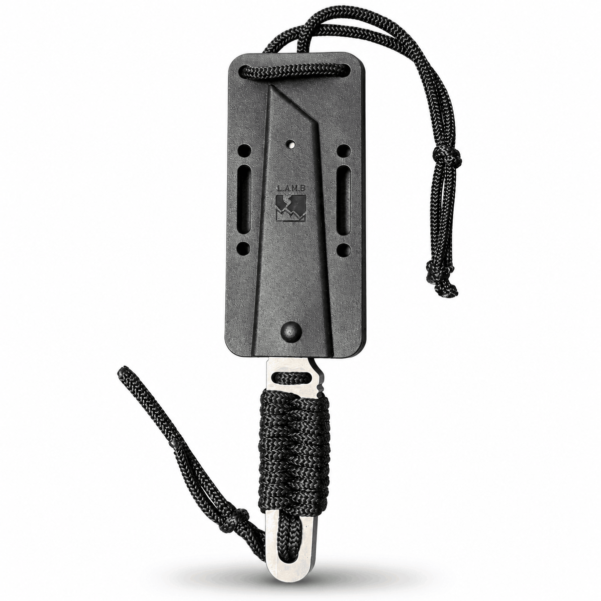 Компактен нож за врат BlackAirsoft STINGER с твърд калъф