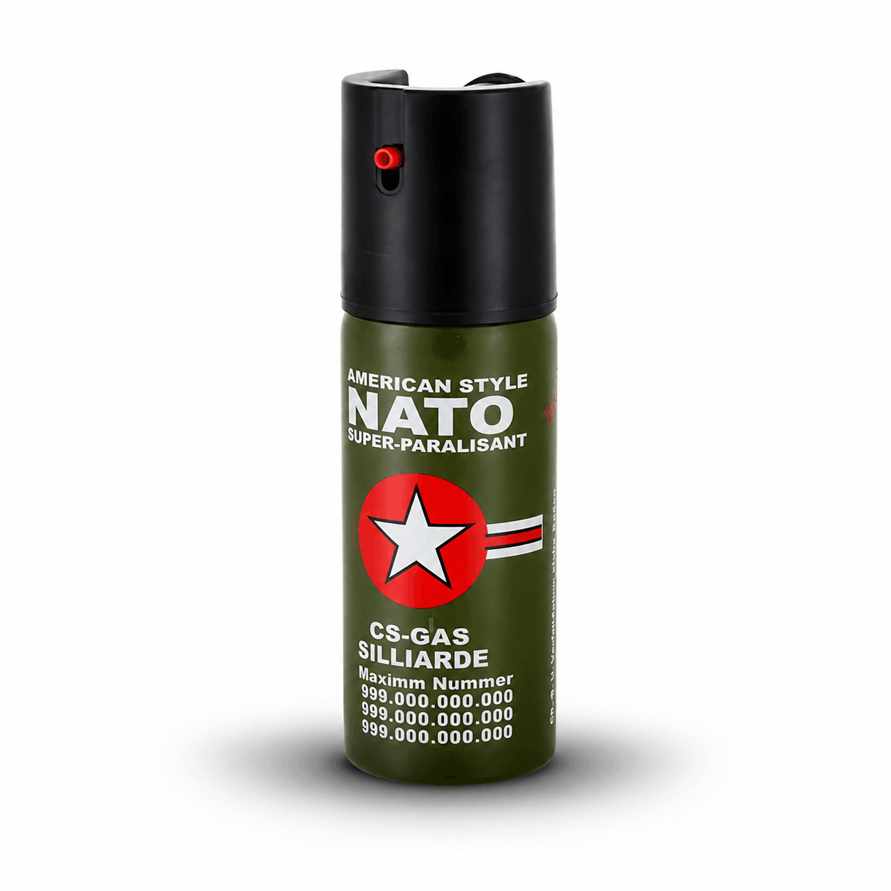 Лютив спрей NATO CS-GAS 60 ml – спрей за самозащита с дюза Jet до 3 м