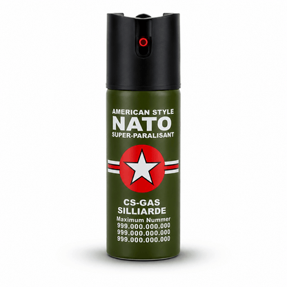 Лютив спрей NATO CS-GAS 60 ml – спрей за самозащита с дюза Jet до 3 м