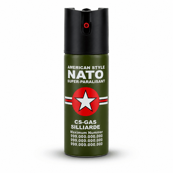 Лютив спрей NATO CS-GAS 60 ml – спрей за самозащита с дюза Jet до 3 м