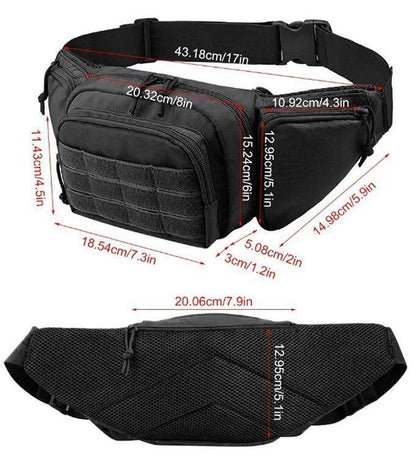 Тактическа чанта за кръст с MOLLE система и отделение за пистолет 600D