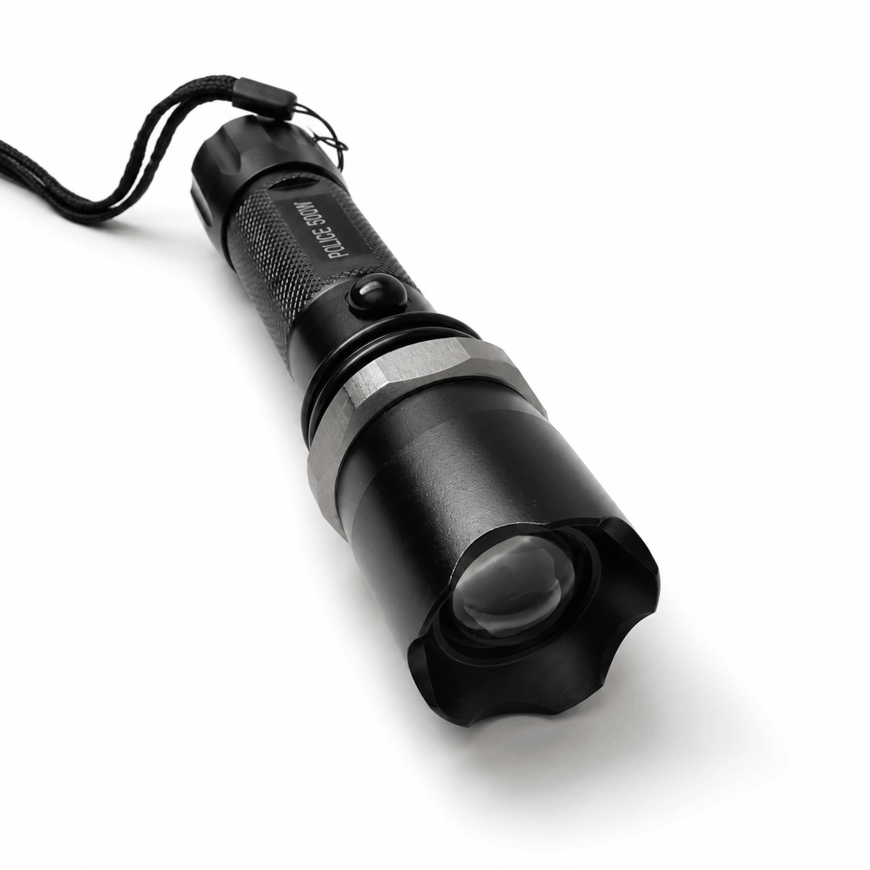 Тактически LED фенер POLICE 5000W Black Airsoft комплект със зарядно за кола
