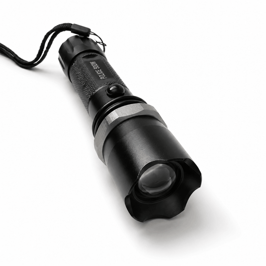 Тактически LED фенер POLICE 5000W Black Airsoft комплект със зарядно за кола